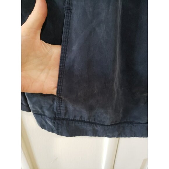 LULULEMON Blissed Out Wrap Jacket Hooded Long Sleeve Womens 4 Navy Blue Tencel - Picture 7 of 7